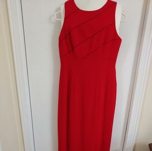 Donna Ricco Red Sleeveless Long Dress - Size 6